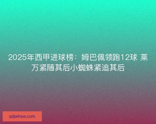 2025年西甲进球榜：姆巴佩领跑12球 莱万紧随其后小蜘蛛紧追其后